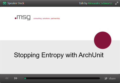 Slides of 'Stopping Entropy with ArchUnit'